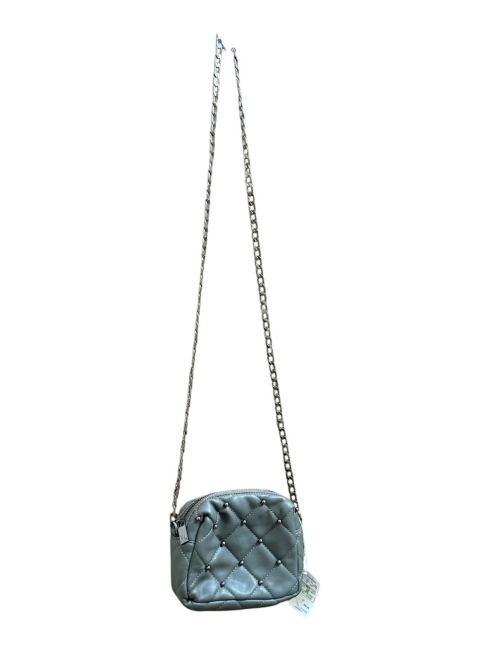 Neiman Marcus Quilted Metallic Crossbody Bag in Olive Green